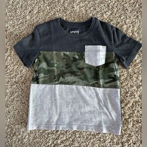 Jumping Beans Camo and Gray Tee Shirt